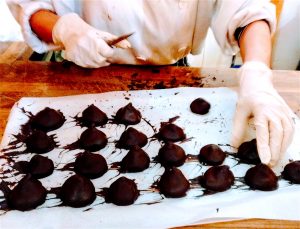 food the making of chocolate truffles at dark sugars brick lane london