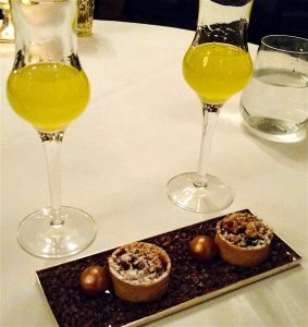 food Limoncello and mince pies at The Savoy Grill, London