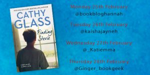 Image of Cathy Glass blog tour poster for Finding Steview