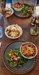 Lasagne main course dinner at The Cross Keys Pub